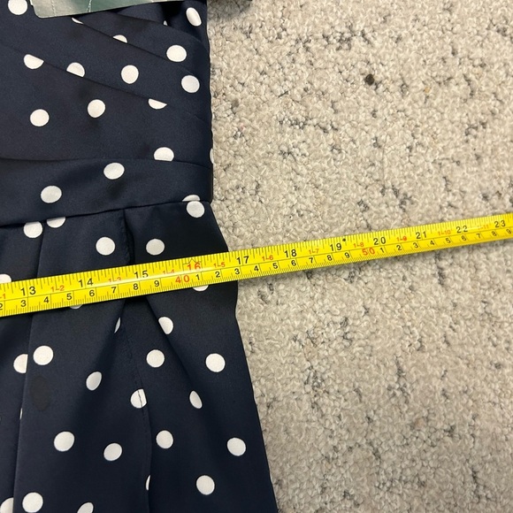 Lauren NWT Ralph Lauren Sz.10 polka dot navy dress. Classic and timeless! - Picture 9 of 10